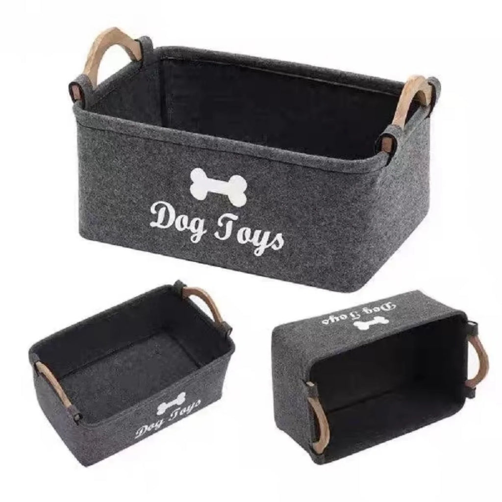 Felt Dog Toy Basket – Because Every Good Dog Deserves a Toy Box