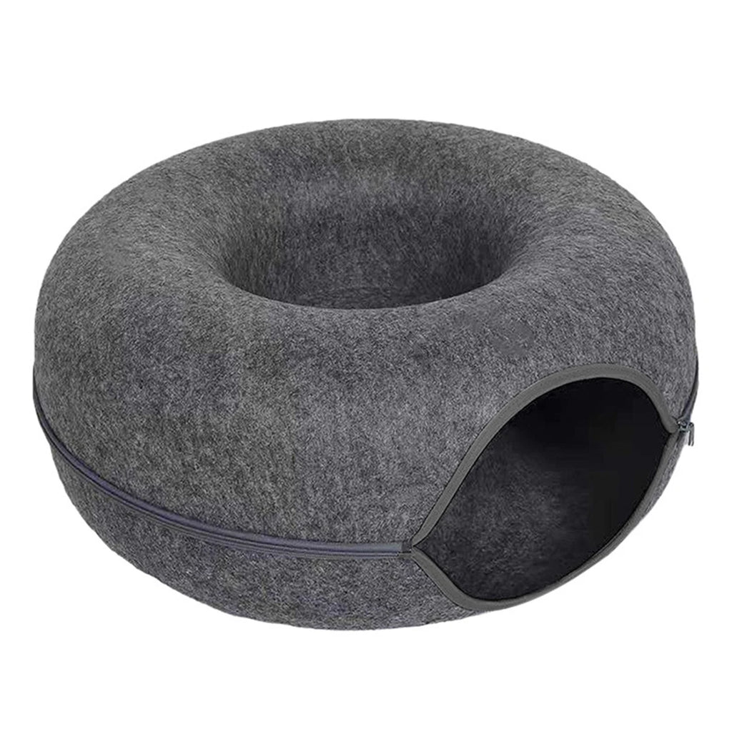Donut Cat Cave & Tunnel Bed – The Hideout Your Cat Actually Wants