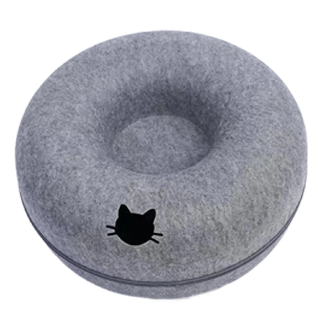 Donut Cat Cave & Tunnel Bed – The Hideout Your Cat Actually Wants